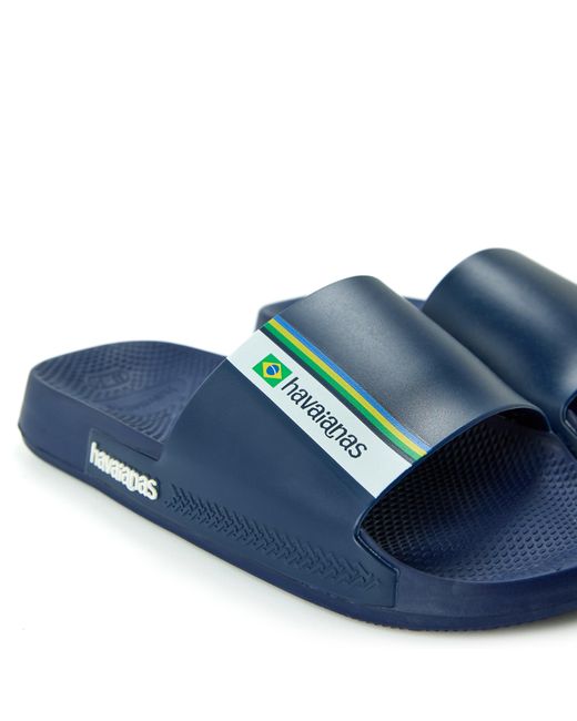 Havaianas Blue Classic Logomania Flip Flops