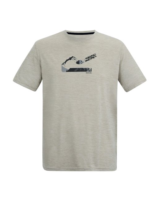 Regatta Gray Fingal Tee Short Sleeve Performance T-Shirt for men