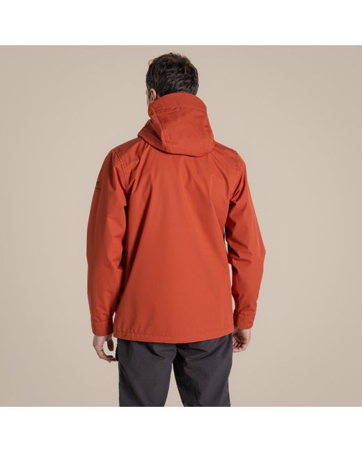 Craghoppers Red Hartley Rain Anorak for men