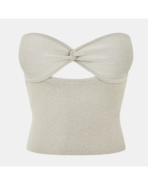 Jack Wills White Twist Front Sweater Vest
