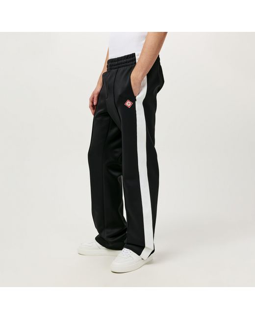 Casablanca Black Open Hem Fleece Relaxed Fit Joggers for men