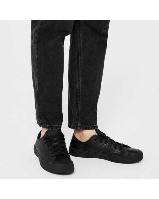 Converse Black All Star Mono Leather Shoes