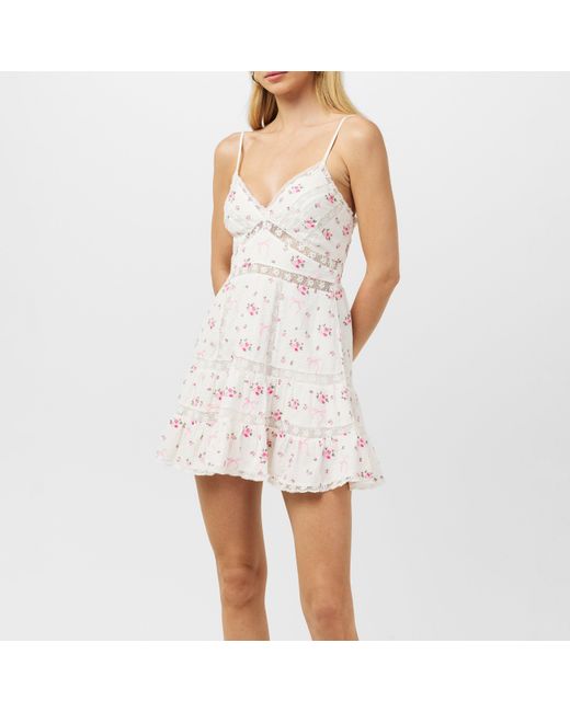 LoveShackFancy White Love Solbina Mini Dress