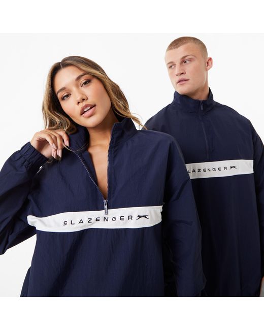 Slazenger 1881 Blue Ft. Aitch Contrast Half Zip Track Top