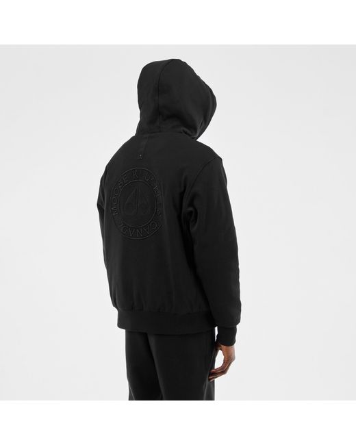 Moose Knuckles Black Tilden Bunny Insulated Bomber Jacket for men