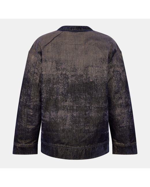 DIESEL Black Designer Denim Button-Through Jacket for men