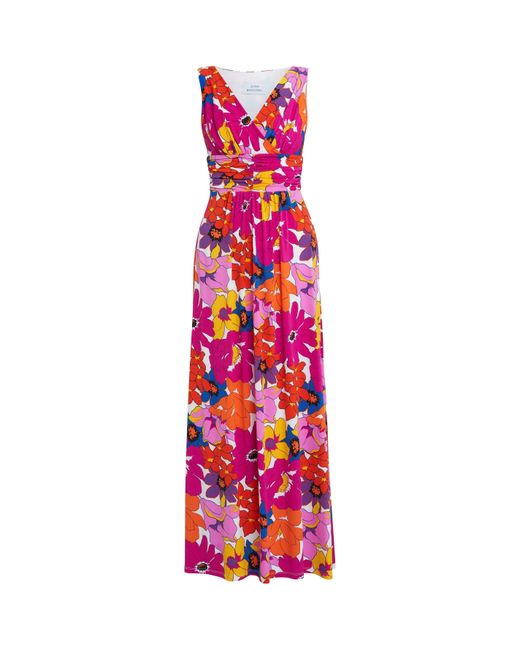 Gina Bacconi Red Jaime Maxi Jersey Dress