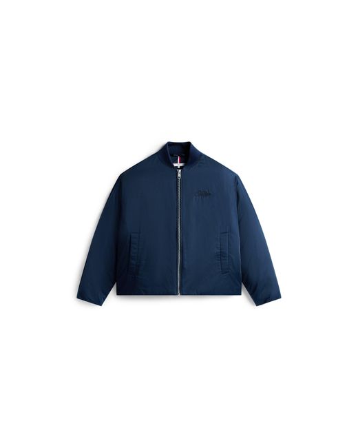 Tommy Hilfiger Blue Ribbed Trim Zip-Through Bomber Jacket