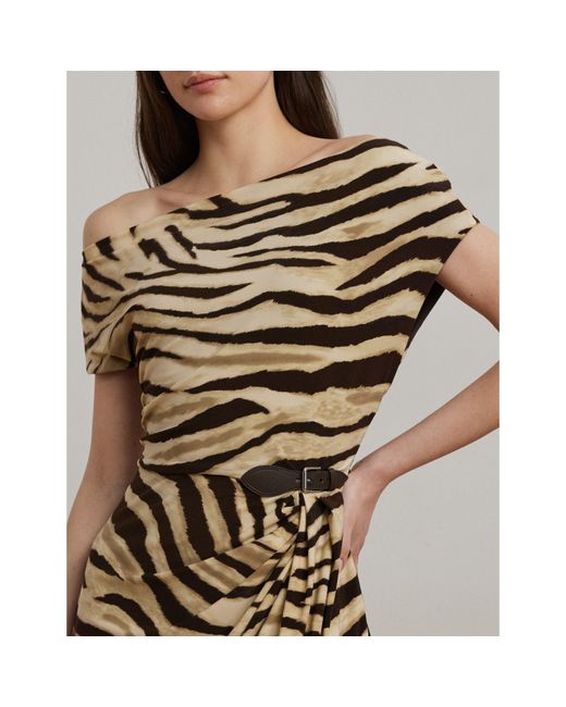 Ralph Lauren Metallic Hullen A Line Dress