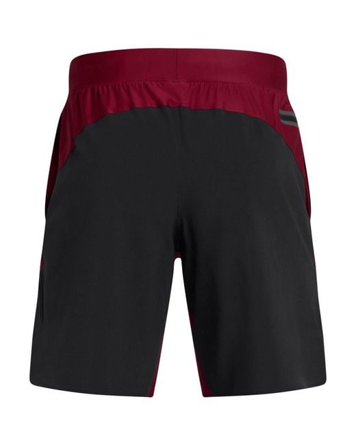 Under Armour Red Elite Hybrid Performance Gym Shorts for men