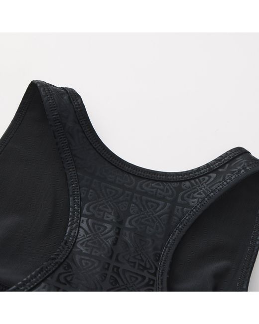 Biba Black Move Tank Scoop Cropped Performance Gym Vest