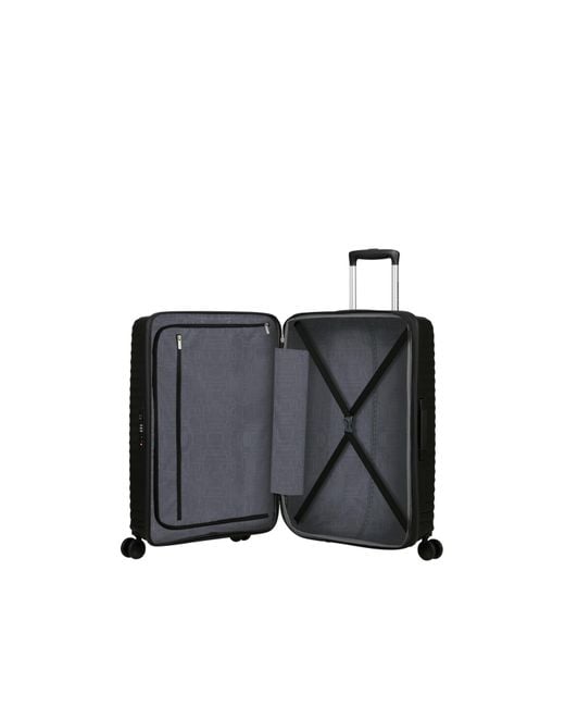 American Tourister Black Diablast Spinner 68X47X31/34Cm Exp Tsa Medium Hard Suitcase