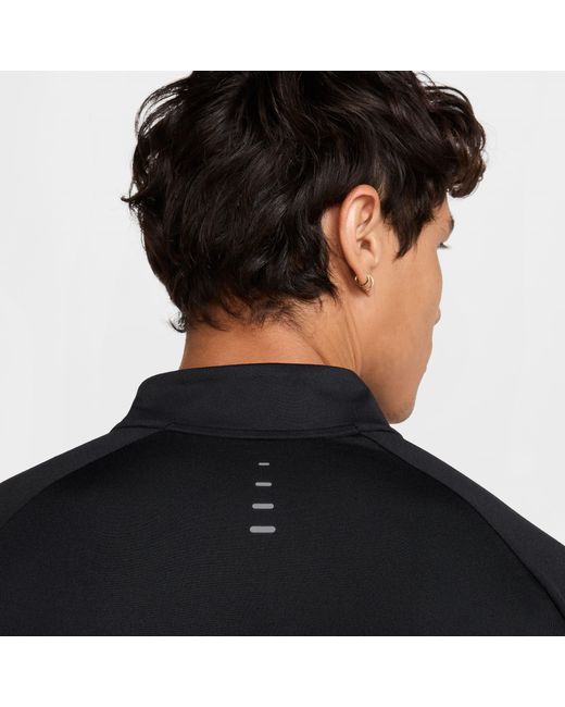 Nike Black Stride Dri-Fit 1/4-Zip Running Top for men