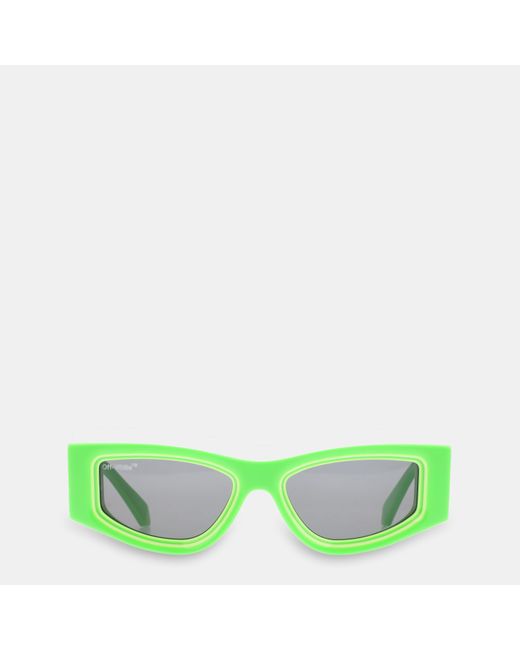 Off-White c/o Virgil Abloh Green Andy Sun Square Sunglasses