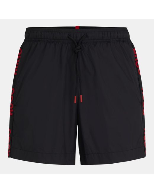 HUGO Black Fab Swim Shorts for men