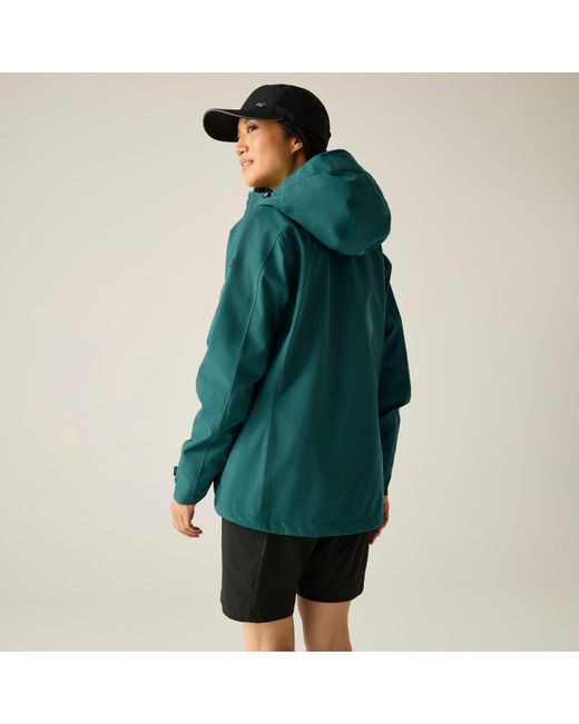 Regatta Green Birchdale Ii Waterproof Hooded Long Sleeve Jacket