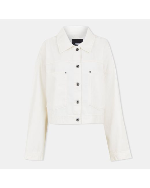 Vans White Raynes Cropped Trucker Denim Jacket