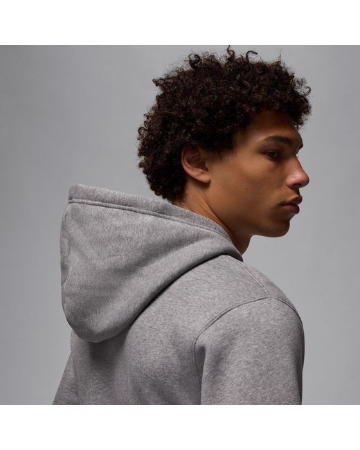 Nike Gray Essential Fleece Pullover Hoodie for men