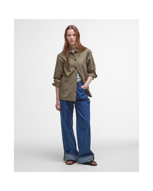 Barbour Green B.Li Lyndale Relaxed Fit Overshirt