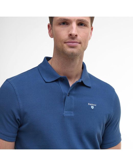 Barbour Blue Sports Polo Shirt for men