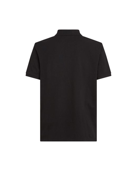 Calvin Klein Black Ckj Pique Short-Sleeve Polo Shirt for men
