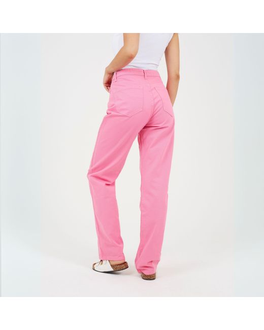 Brave Soul Pink Para Straight Leg Jeans