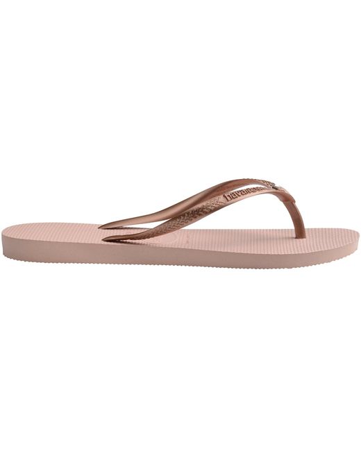 Havaianas Pink Slim Crystal Flip Flops
