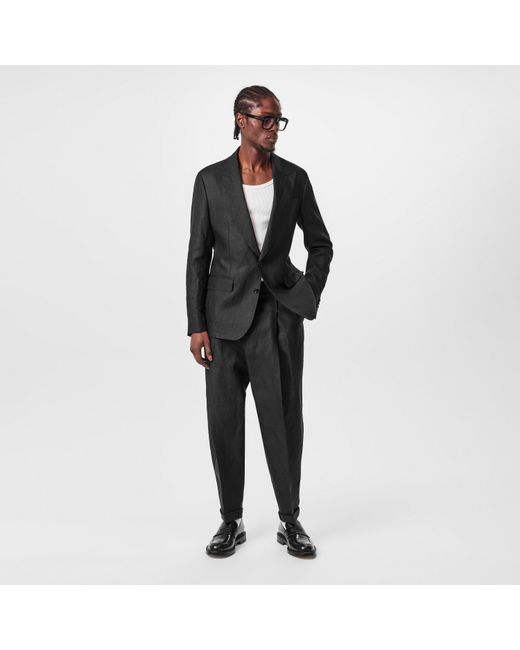 Dolce & Gabbana Black Double Pleat Trousers for men