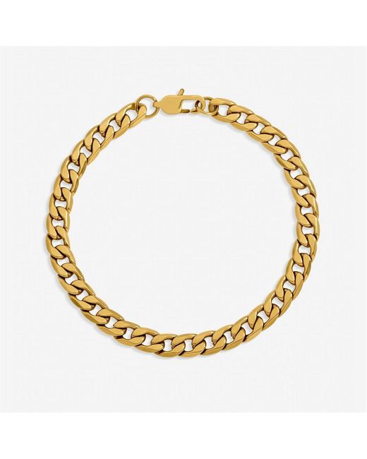Inicio Metallic Waterproof Curb Chain Bracelet for men