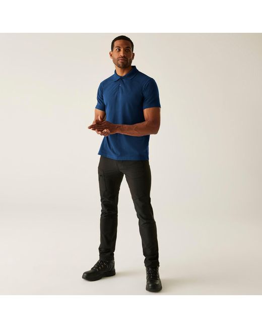 Regatta Blue Pro 50/50 Pique Polo for men