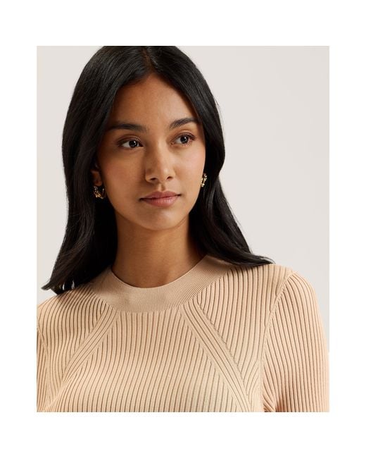 Ted Baker Natural Mock Midi A Line Dress