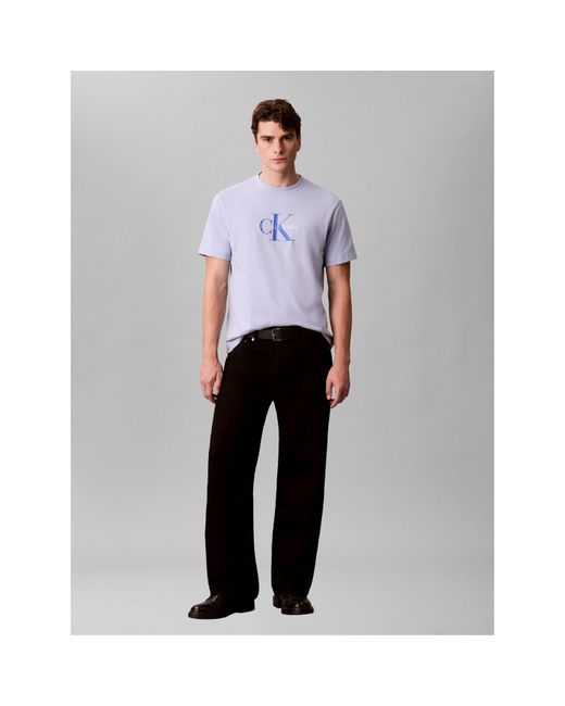 Calvin Klein Blue Monogram T-Shirt for men