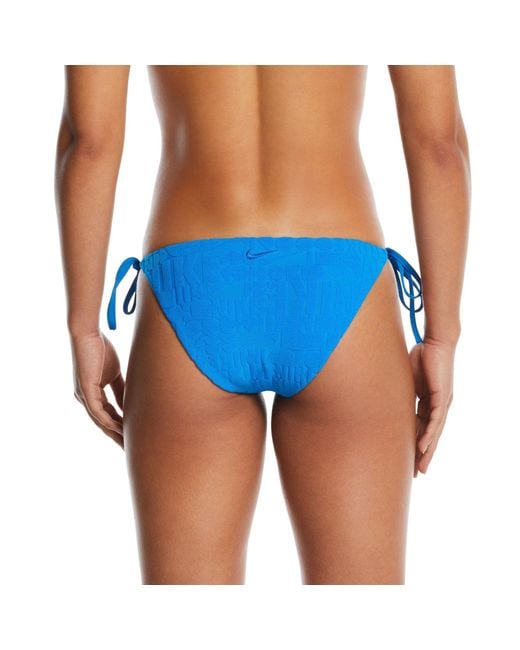 Nike Blue Retro Flow Tie String Bikini Bottom