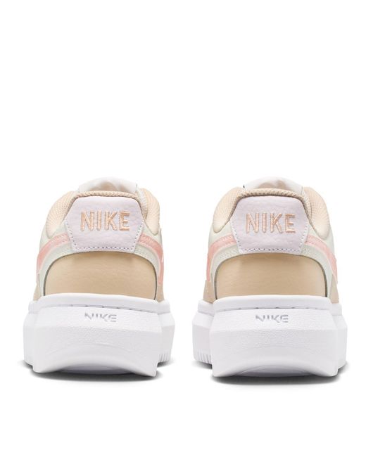 Nike Pink Court Vision Alta Leather Trainers