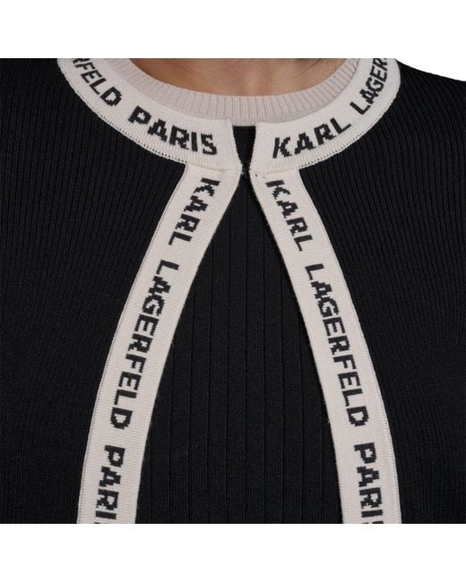 Karl Lagerfeld Black Sportswear Cardigan