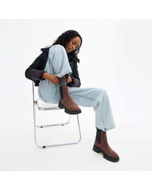 COACH Brown Leah Chelsea Boots