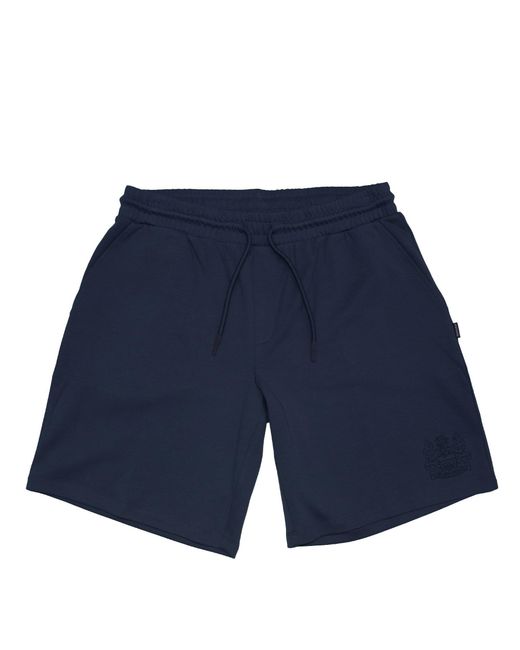 Aquascutum Blue Fleece Jogger Shorts for men