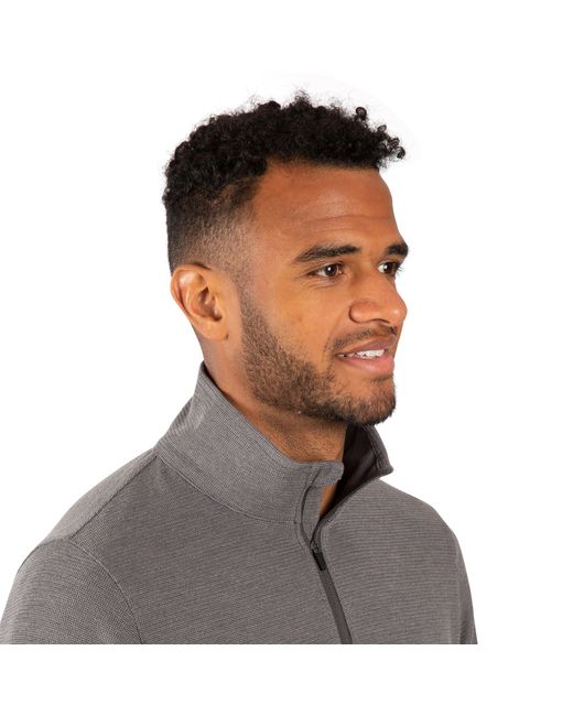 Trespass Gray Wotterham Long-Sleeve Performance T-Shirt for men