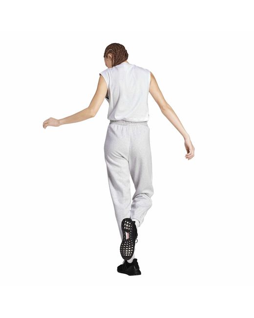 Adidas Gray Essentials 3-Stripes Pants Slim