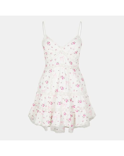 LoveShackFancy White Love Solbina Mini Dress