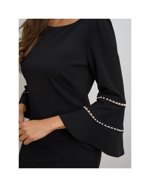 Gina Bacconi Black Ivette Long Sleeve Dress