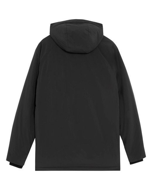 Lyle & Scott Black Lyle & Scott Funnel Neck Long Sleeve Parka for men