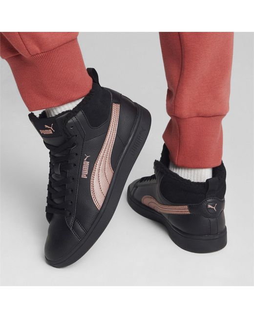 PUMA Black Smsh Mid Wtr Low-Top Trainers for men