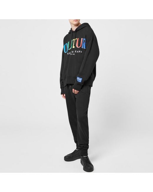 Versace Jeans Couture Black Side Logo Jogging Bottoms for men