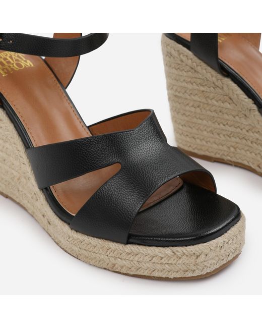 Where's That From Metallic Pu Wide-Fit Pu Sansa Wedge Shoes