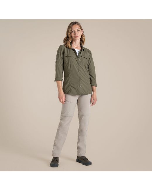 Craghoppers Green Nosilife Adventure Iii Quick-Drying Shirt