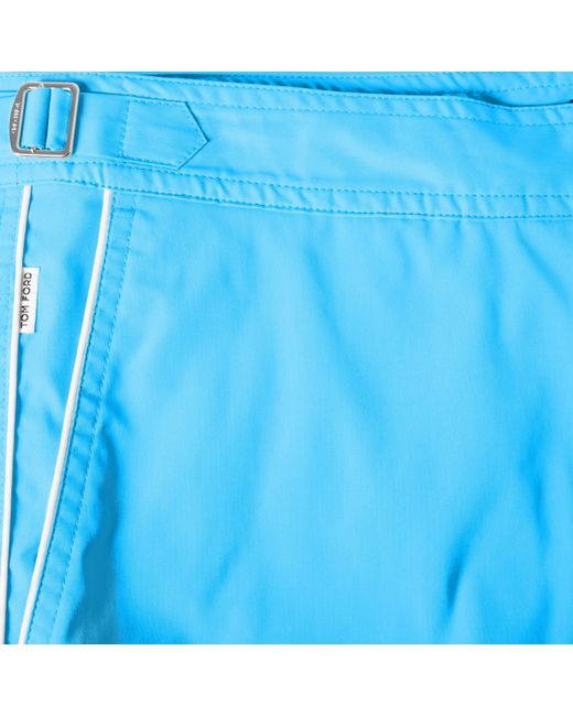 Tom Ford Blue Tf Poplin Swim Shorts for men