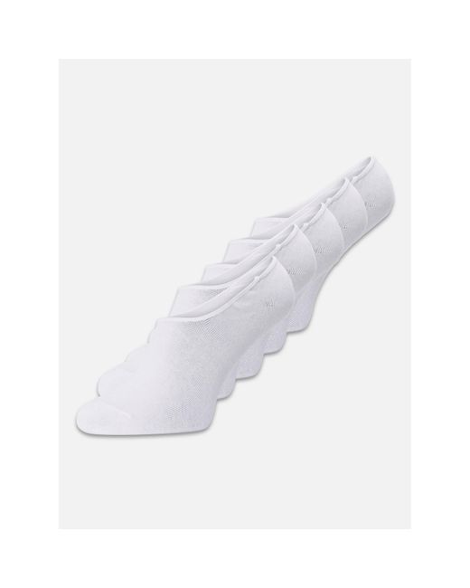 Jack & Jones White 5-Pack Multi Secret Socks for men