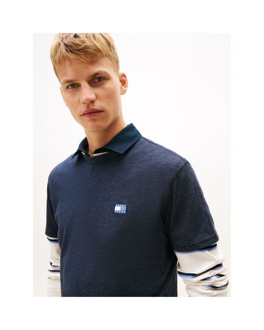 Tommy Hilfiger Blue Classic Tommy Small Badge T Shirt for men