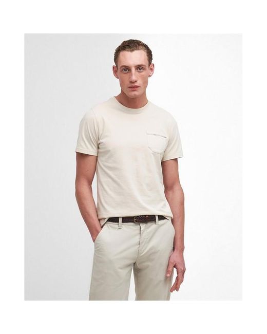 Barbour White Woodchurch T-shirt for men